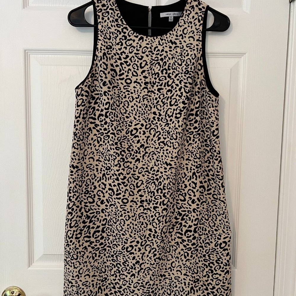 Naked Zebra Leopard Print Sleeveless Dress SM